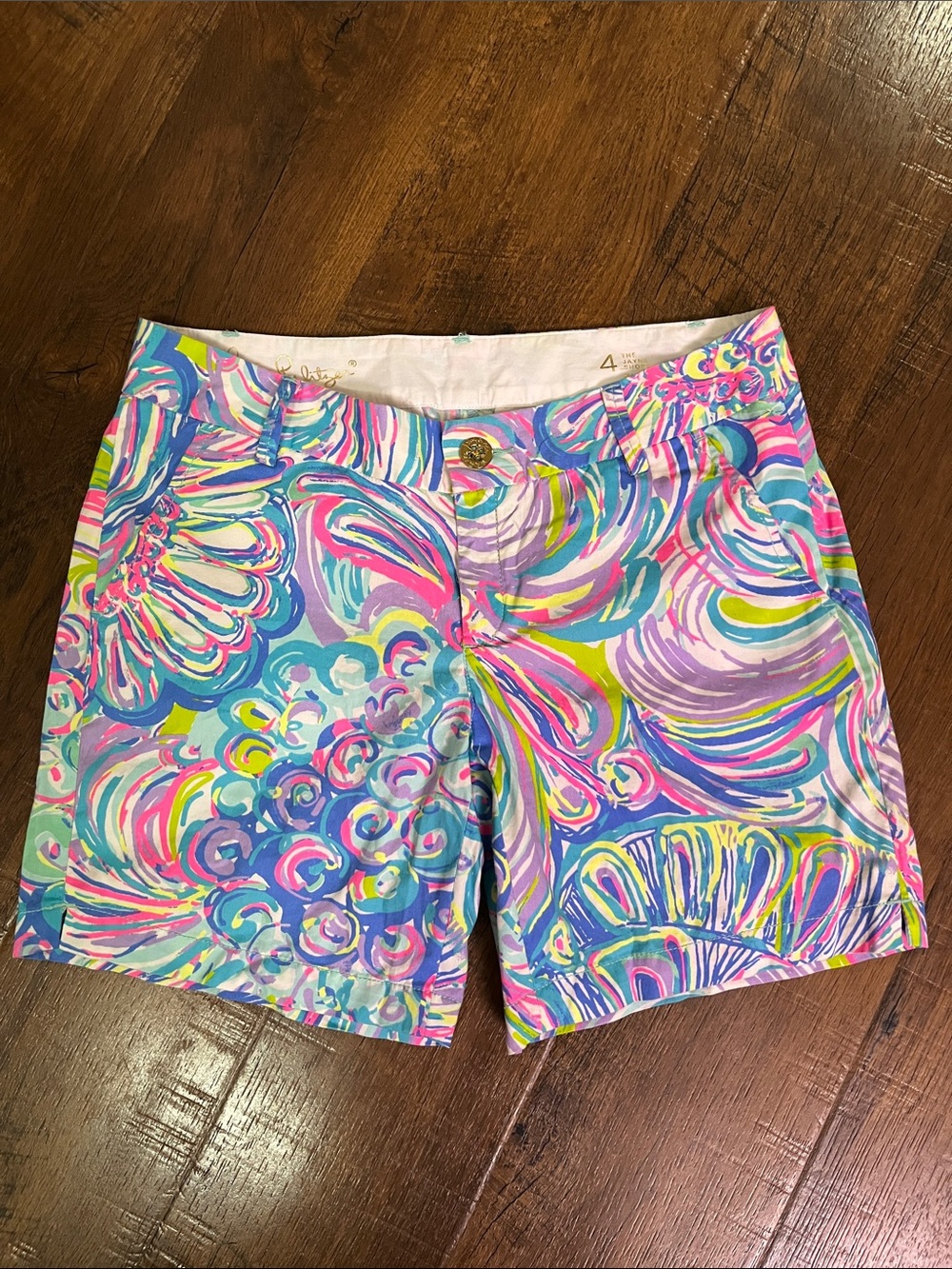 Lilly Pulitzer Tropical Swirl Multicolor Cotton Shorts
